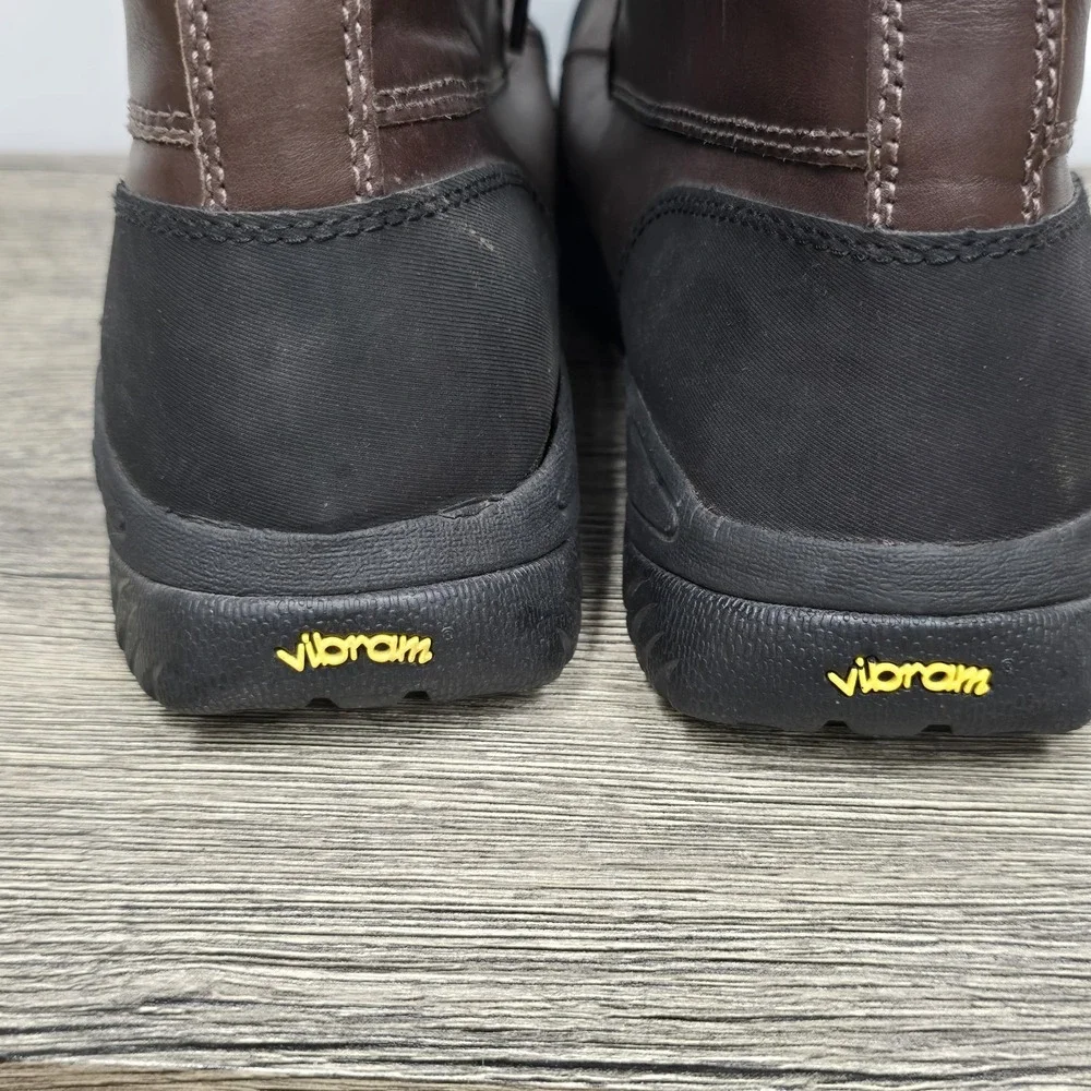 UGG‎ Australia Mens 10.5 Brown Leather Shearling Winter Boots Vibram Waterproof